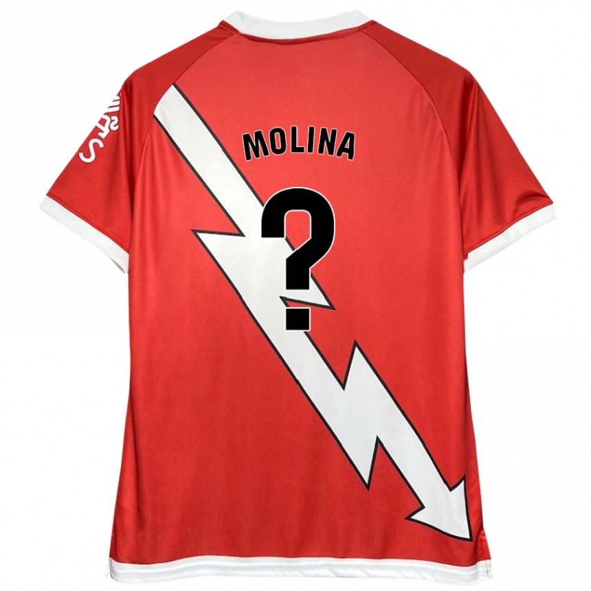 Vaikiškas Adrián Molina #0 Balta Raudona Namų Marškinėliai 2024/25 T-Shirt