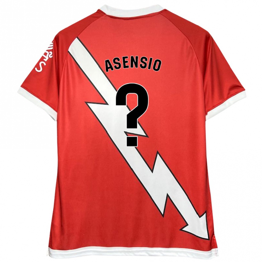 Vaikiškas Santi Asensio #0 Balta Raudona Namų Marškinėliai 2024/25 T-Shirt