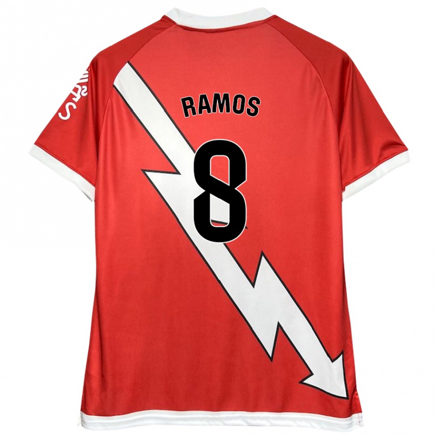 Vaikiškas Iván Ramos #8 Balta Raudona Namų Marškinėliai 2024/25 T-Shirt