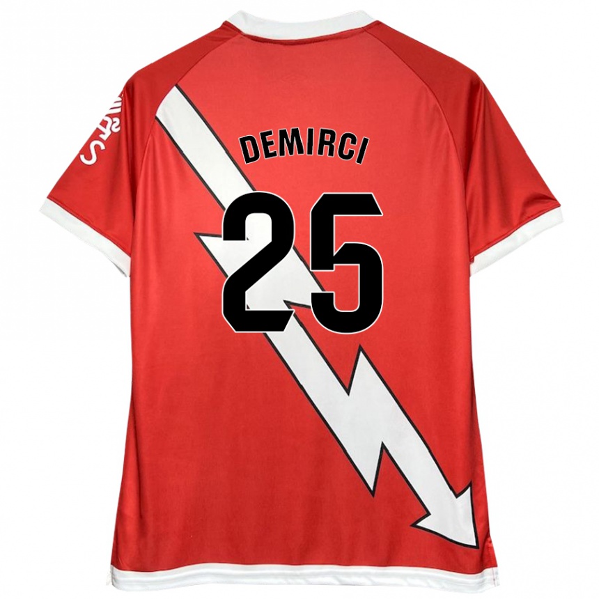 Vaikiškas Mert Demirci #25 Balta Raudona Namų Marškinėliai 2024/25 T-Shirt