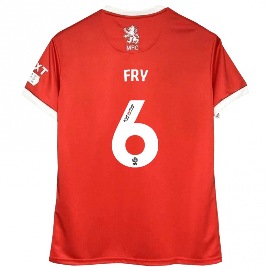 Vaikiškas Dael Fry #6 Raudona Balta Namų Marškinėliai 2024/25 T-Shirt