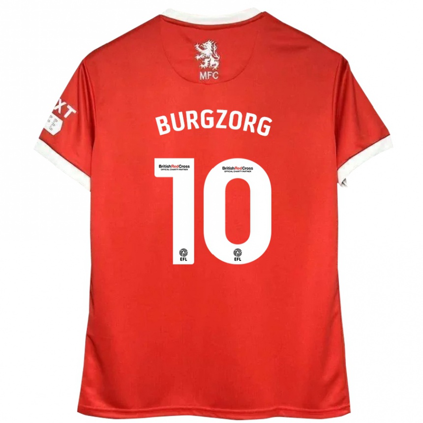 Vaikiškas Delano Burgzorg #10 Raudona Balta Namų Marškinėliai 2024/25 T-Shirt