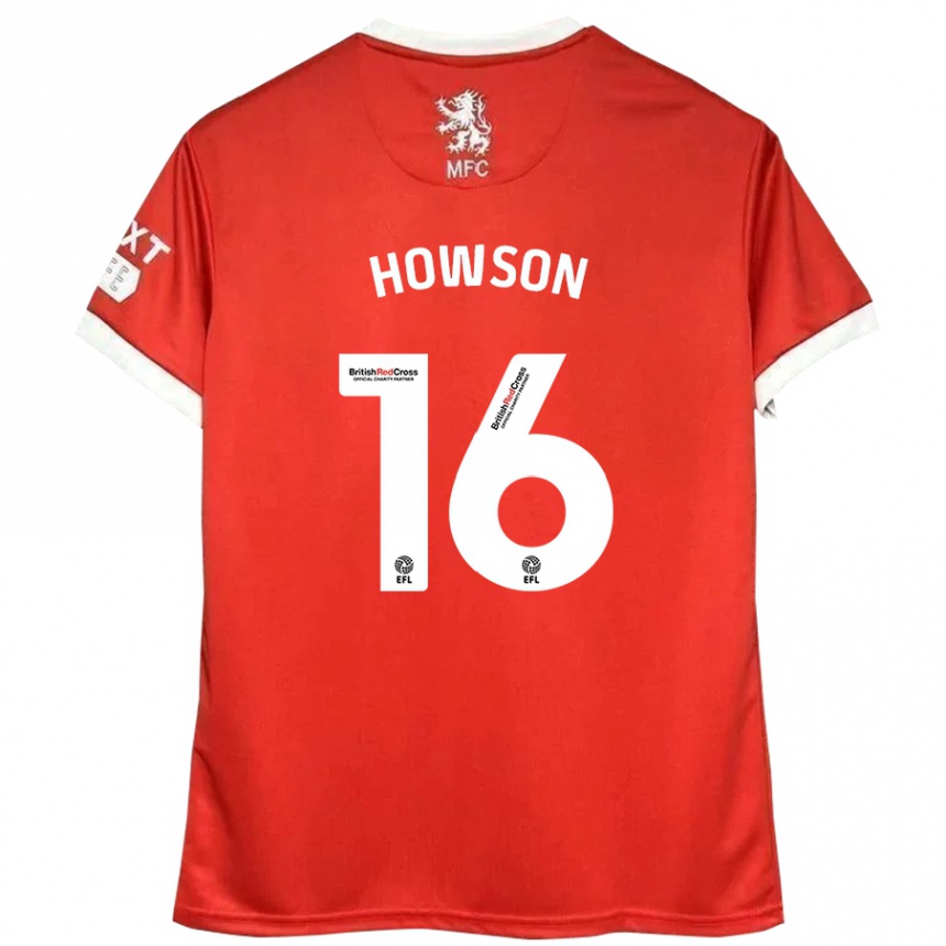 Vaikiškas Jonathan Howson #16 Raudona Balta Namų Marškinėliai 2024/25 T-Shirt