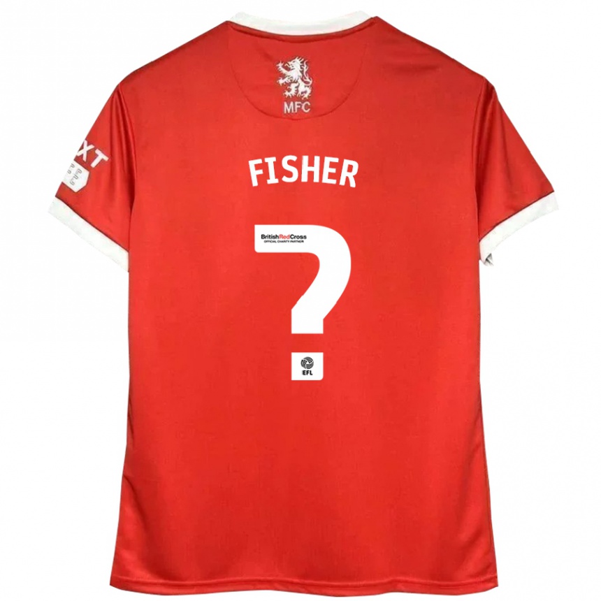 Vaikiškas Nathan Fisher #0 Raudona Balta Namų Marškinėliai 2024/25 T-Shirt