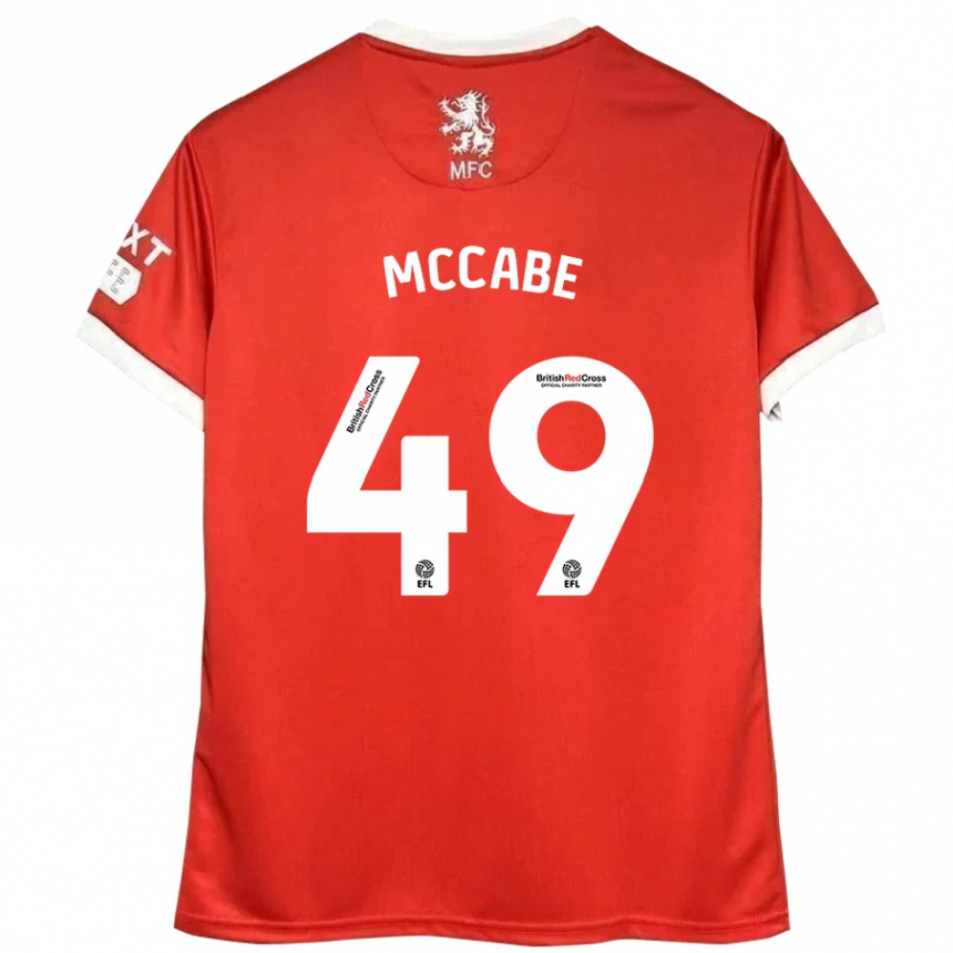 Vaikiškas Law Mccabe #49 Raudona Balta Namų Marškinėliai 2024/25 T-Shirt