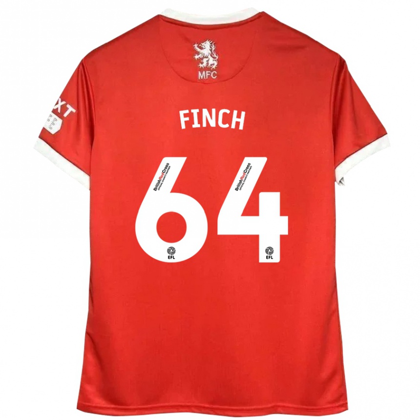 Vaikiškas Sonny Finch #64 Raudona Balta Namų Marškinėliai 2024/25 T-Shirt