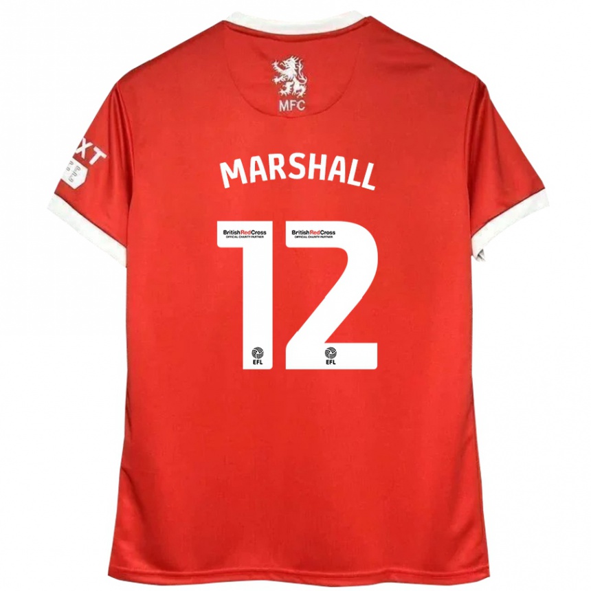 Vaikiškas Eve Marshall #12 Raudona Balta Namų Marškinėliai 2024/25 T-Shirt