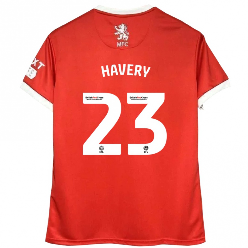 Vaikiškas Nicole Havery #23 Raudona Balta Namų Marškinėliai 2024/25 T-Shirt