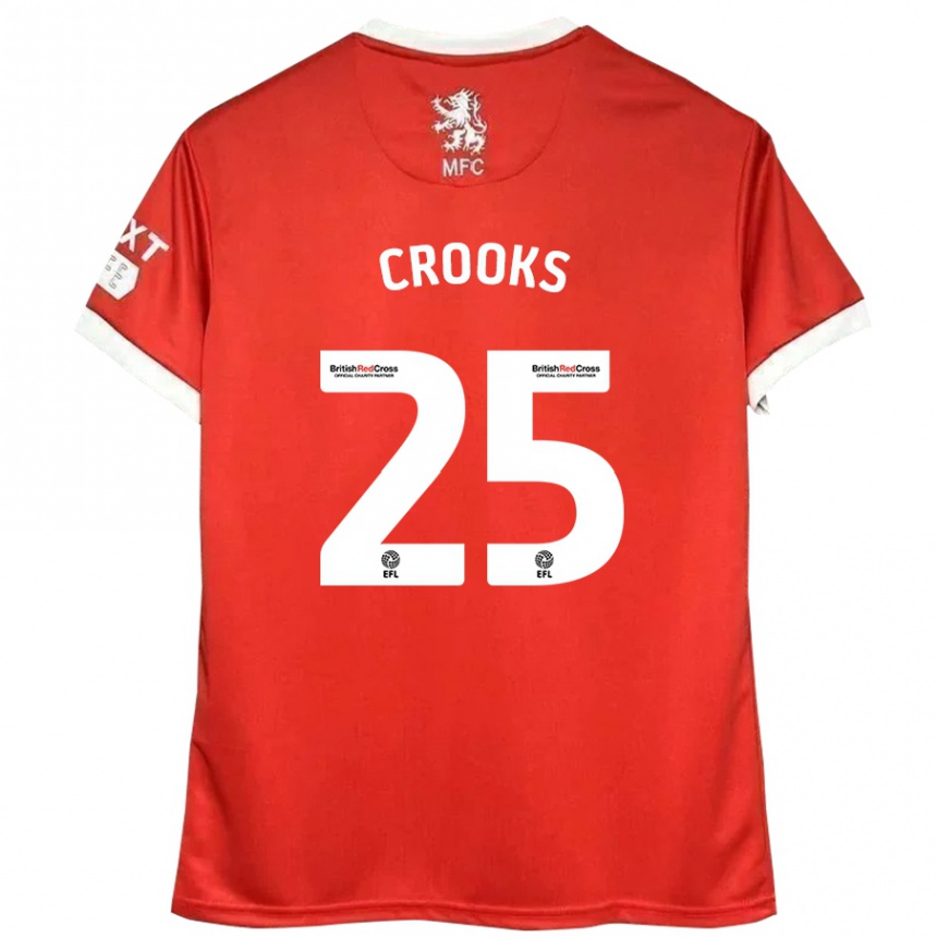 Vaikiškas Matt Crooks #25 Raudona Balta Namų Marškinėliai 2024/25 T-Shirt