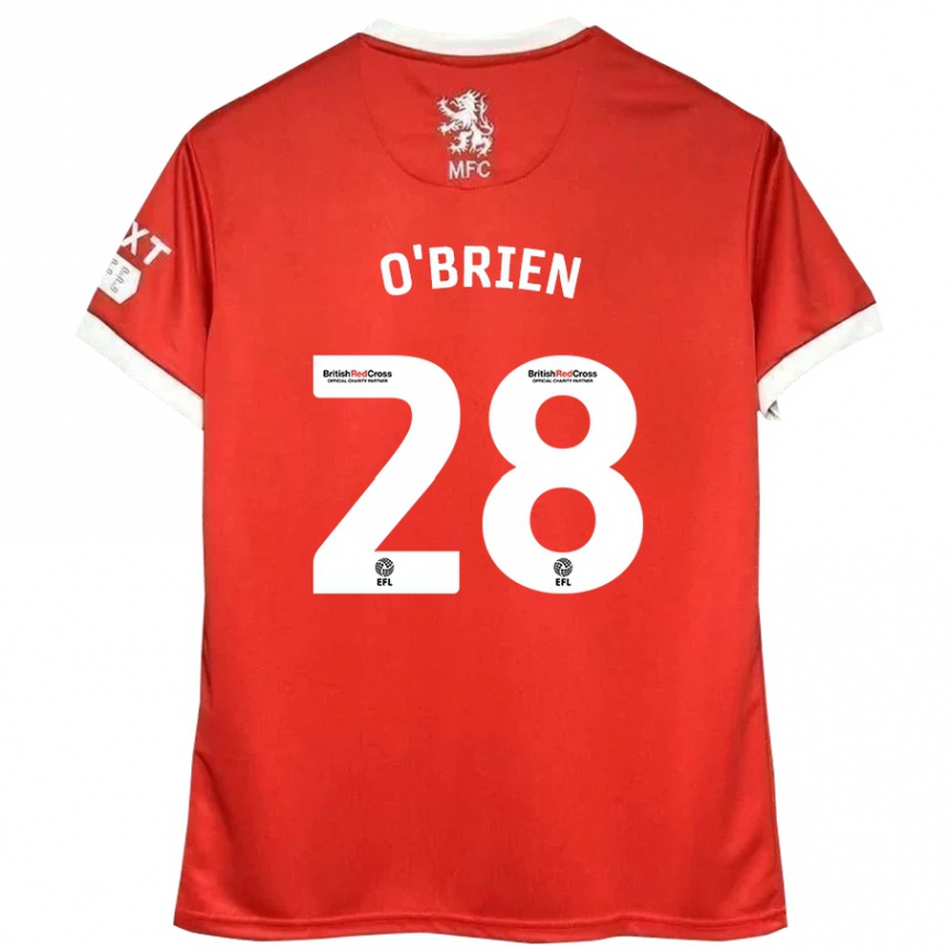 Vaikiškas Lewis O'brien #28 Raudona Balta Namų Marškinėliai 2024/25 T-Shirt