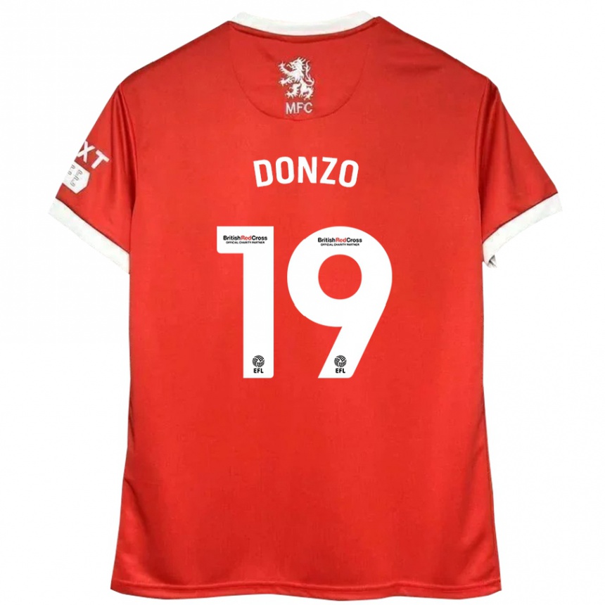 Vaikiškas Jolie Donzo #19 Raudona Balta Namų Marškinėliai 2024/25 T-Shirt