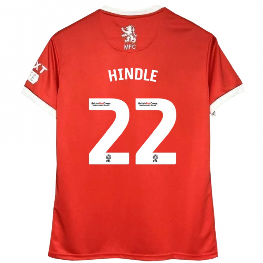 Vaikiškas Rachel Hindle #22 Raudona Balta Namų Marškinėliai 2024/25 T-Shirt