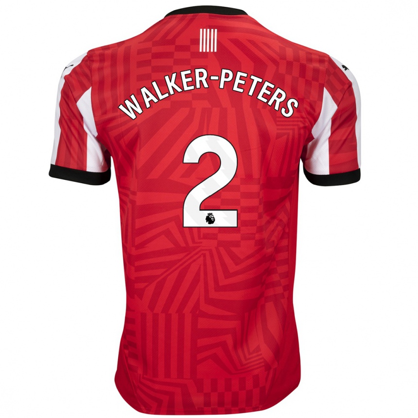 Vaikiškas Kyle Walker-Peters #2 Raudona Balta Namų Marškinėliai 2024/25 T-Shirt