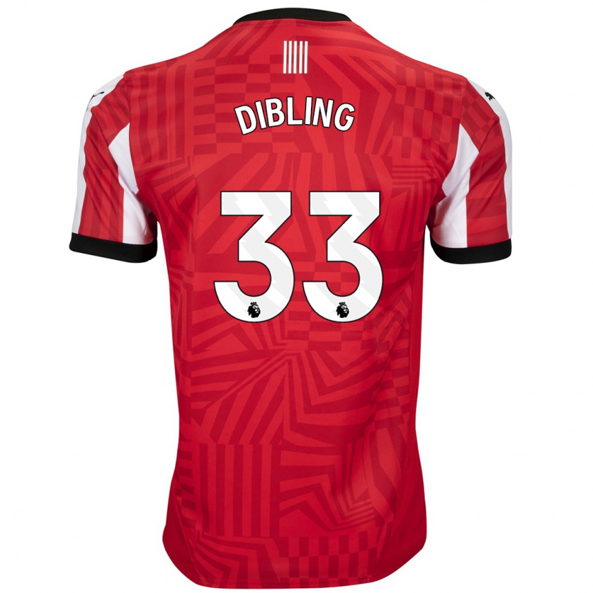 Vaikiškas Tyler Dibling #33 Raudona Balta Namų Marškinėliai 2024/25 T-Shirt