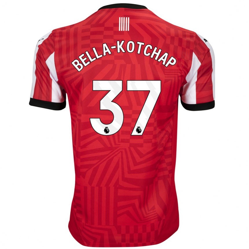 Vaikiškas Armel Bella-Kotchap #37 Raudona Balta Namų Marškinėliai 2024/25 T-Shirt