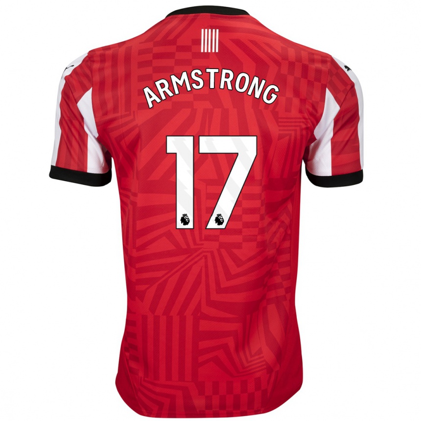 Vaikiškas Stuart Armstrong #17 Raudona Balta Namų Marškinėliai 2024/25 T-Shirt