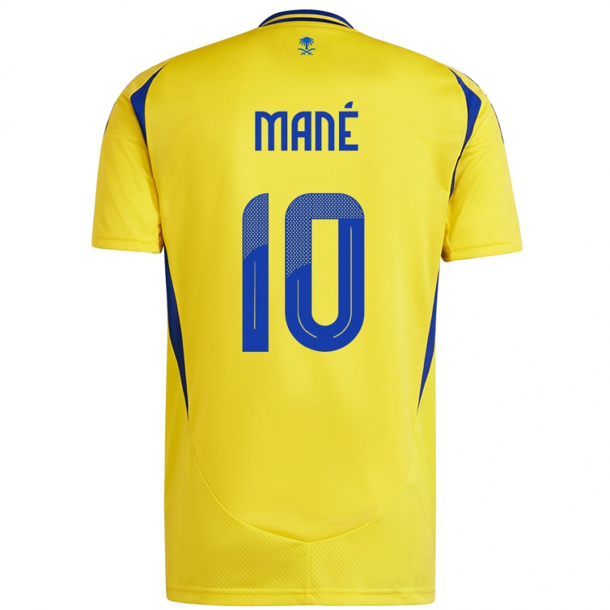 Vaikiškas Sadio Mane #10 Geltona Mėlyna Namų Marškinėliai 2024/25 T-Shirt