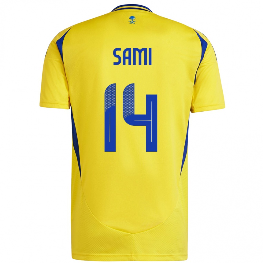 Vaikiškas Sami Al-Najei #14 Geltona Mėlyna Namų Marškinėliai 2024/25 T-Shirt