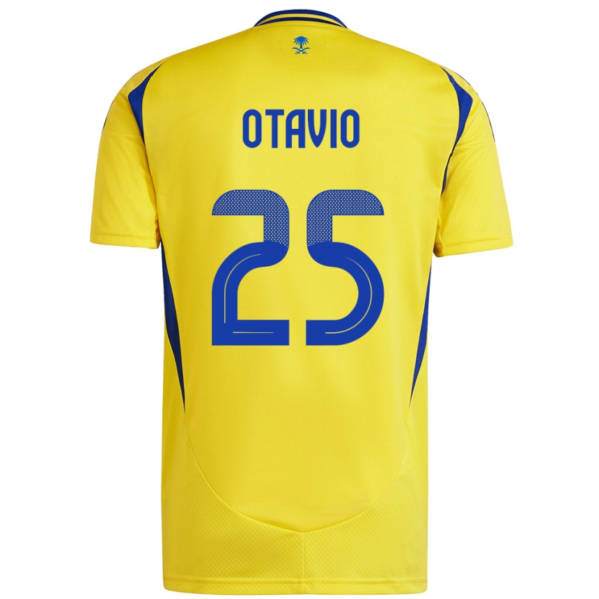 Vaikiškas Otavio #25 Geltona Mėlyna Namų Marškinėliai 2024/25 T-Shirt