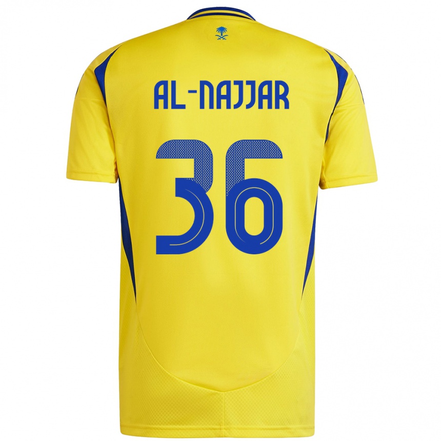 Vaikiškas Raghed Al-Najjar #36 Geltona Mėlyna Namų Marškinėliai 2024/25 T-Shirt