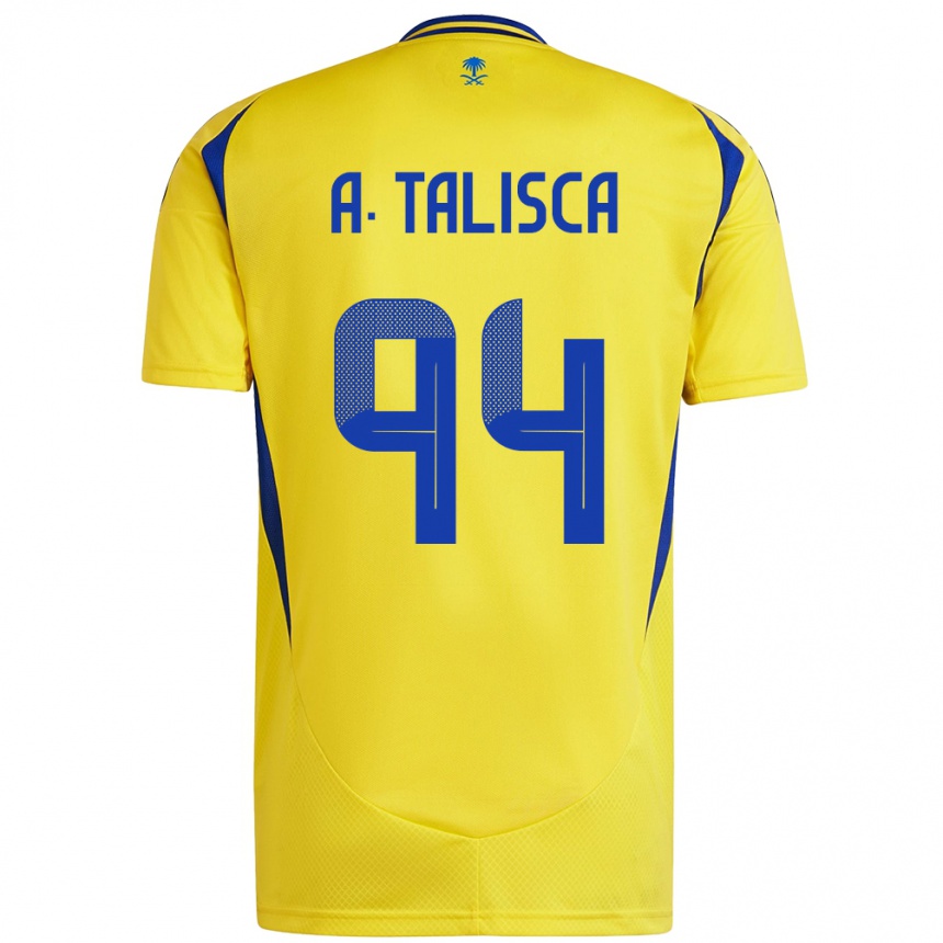 Vaikiškas Talisca #94 Geltona Mėlyna Namų Marškinėliai 2024/25 T-Shirt