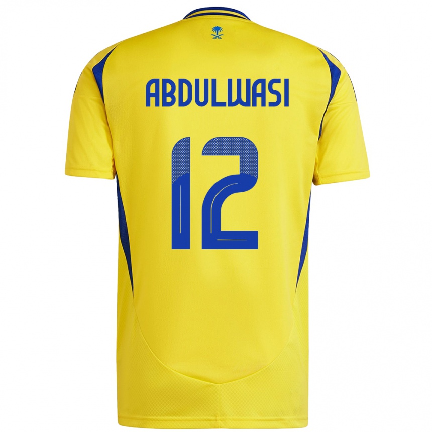 Vaikiškas Dalal Abdulwasi #12 Geltona Mėlyna Namų Marškinėliai 2024/25 T-Shirt