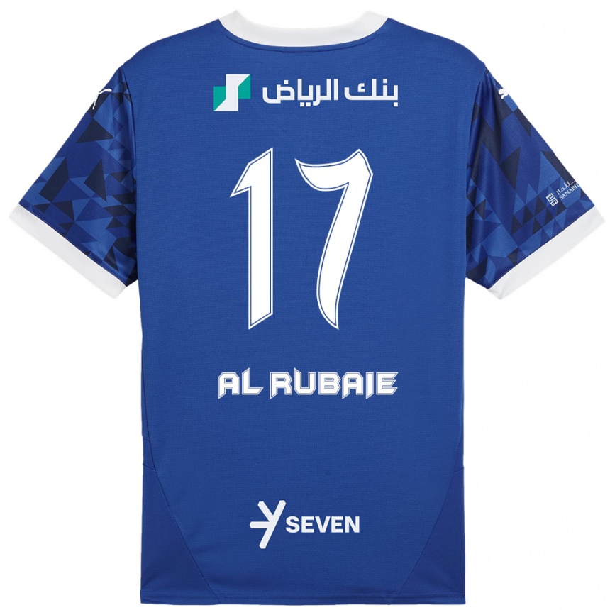 Vaikiškas Mohammed Al-Rubaie #17 Tamsiai Mėlyna Balta Namų Marškinėliai 2024/25 T-Shirt