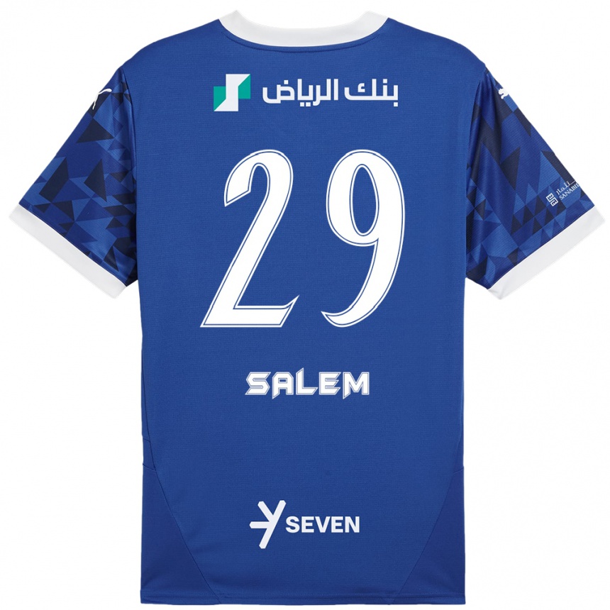 Vaikiškas Salem Al-Dawsari #29 Tamsiai Mėlyna Balta Namų Marškinėliai 2024/25 T-Shirt