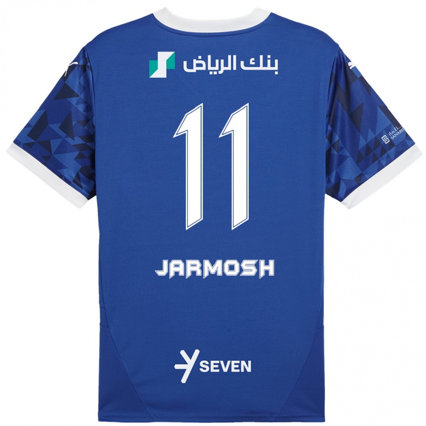 Vaikiškas Abdulaziz Jarmosh #11 Tamsiai Mėlyna Balta Namų Marškinėliai 2024/25 T-Shirt