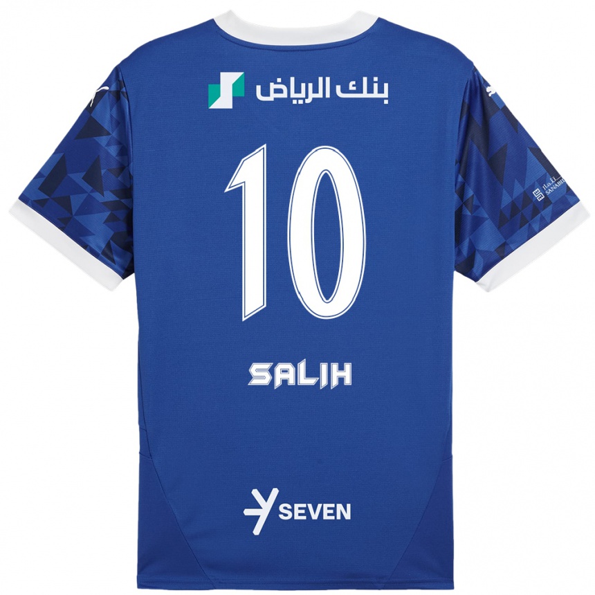 Vaikiškas Zakia Salih #10 Tamsiai Mėlyna Balta Namų Marškinėliai 2024/25 T-Shirt