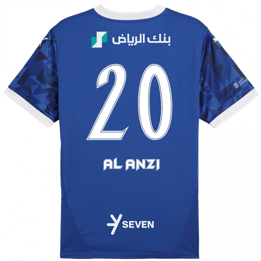 Vaikiškas Areej Al-Anzi #20 Tamsiai Mėlyna Balta Namų Marškinėliai 2024/25 T-Shirt