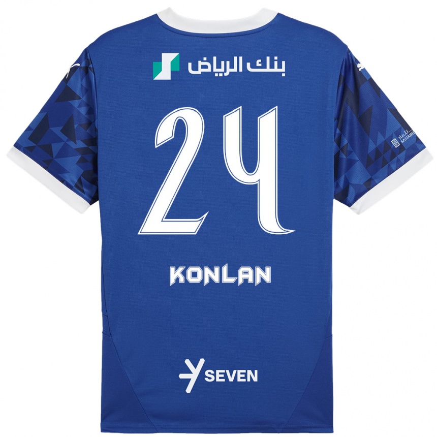 Vaikiškas Cynthia Konlan #24 Tamsiai Mėlyna Balta Namų Marškinėliai 2024/25 T-Shirt