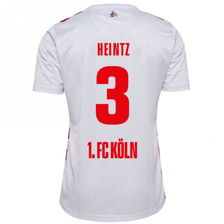 Vaikiškas Dominique Heintz #3 Balta Raudona Namų Marškinėliai 2024/25 T-Shirt