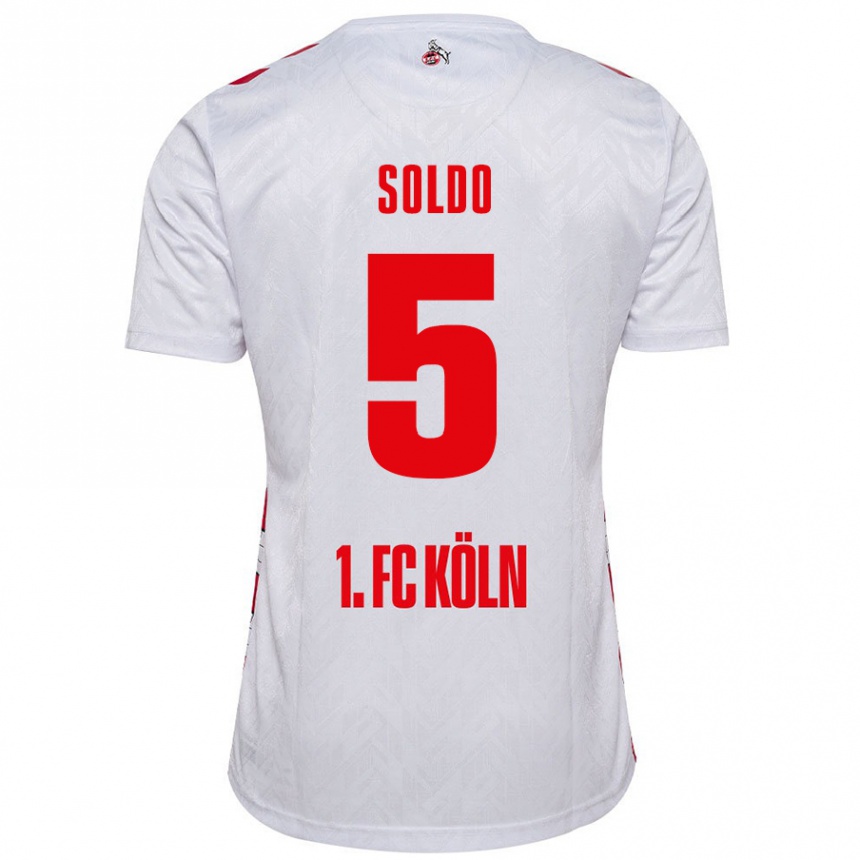 Vaikiškas Nikola Soldo #5 Balta Raudona Namų Marškinėliai 2024/25 T-Shirt