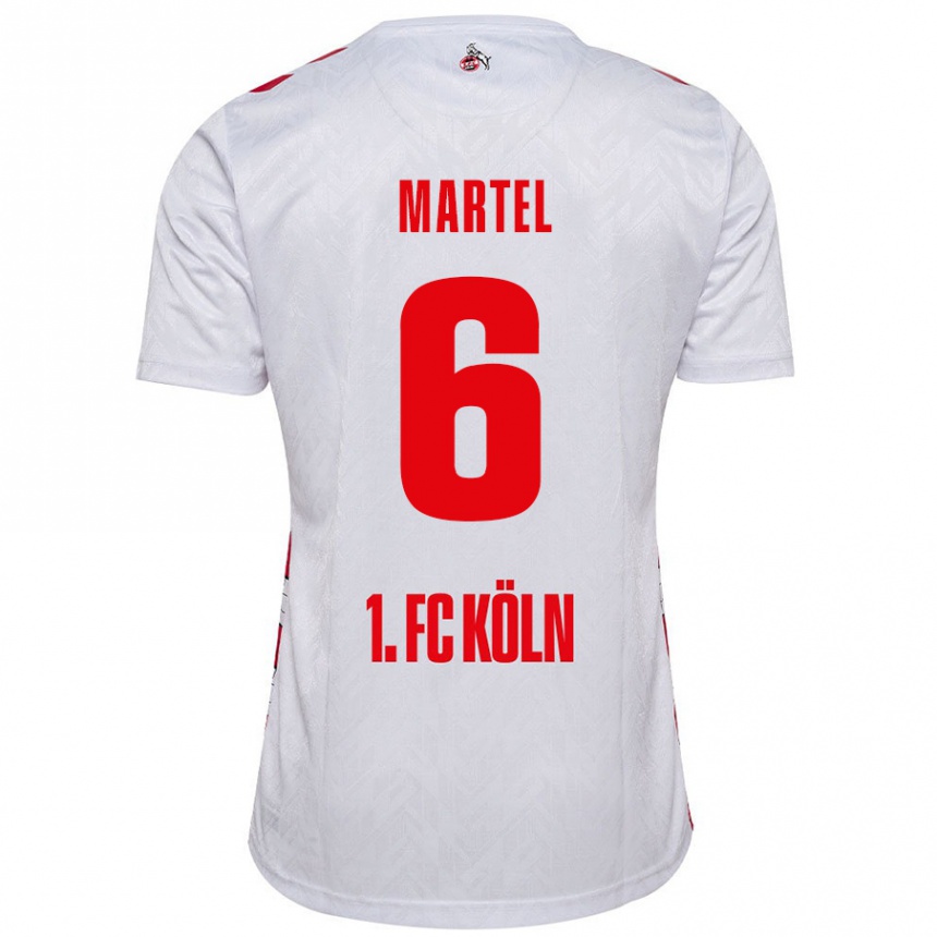 Vaikiškas Eric Martel #6 Balta Raudona Namų Marškinėliai 2024/25 T-Shirt