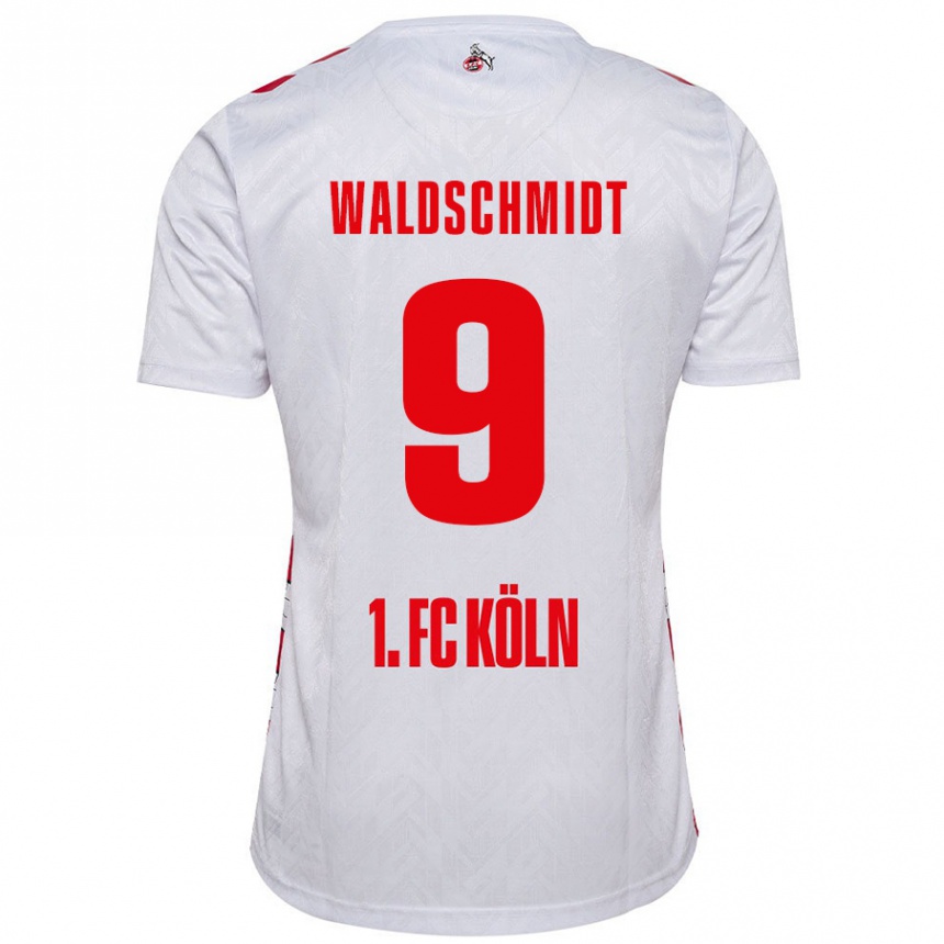 Vaikiškas Luca Waldschmidt #9 Balta Raudona Namų Marškinėliai 2024/25 T-Shirt