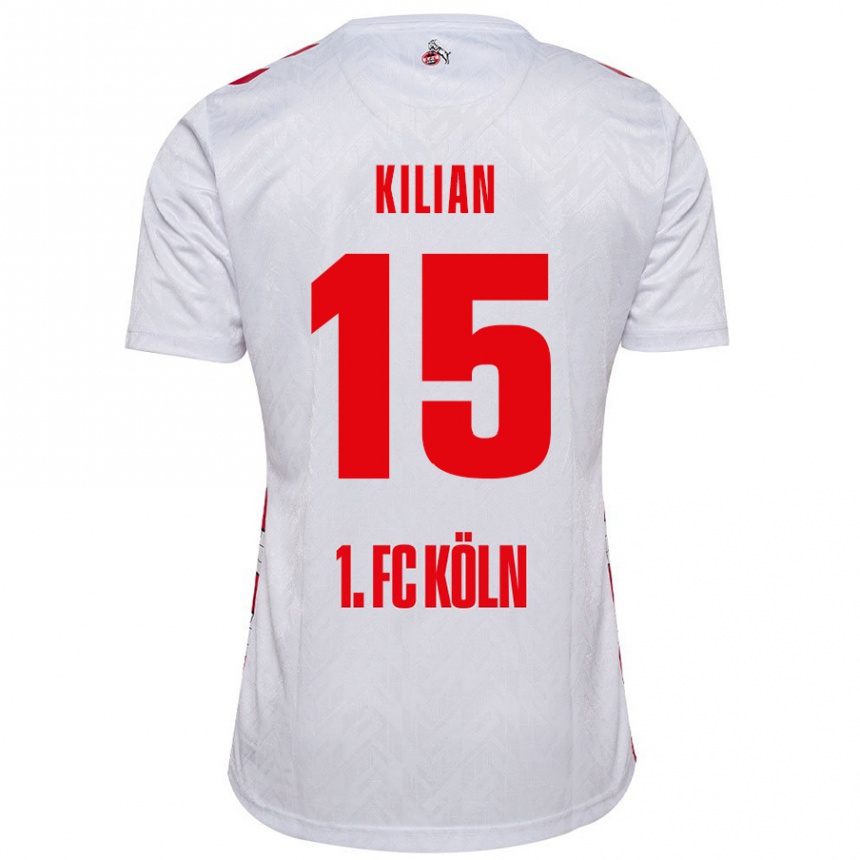 Vaikiškas Luca Kilian #15 Balta Raudona Namų Marškinėliai 2024/25 T-Shirt