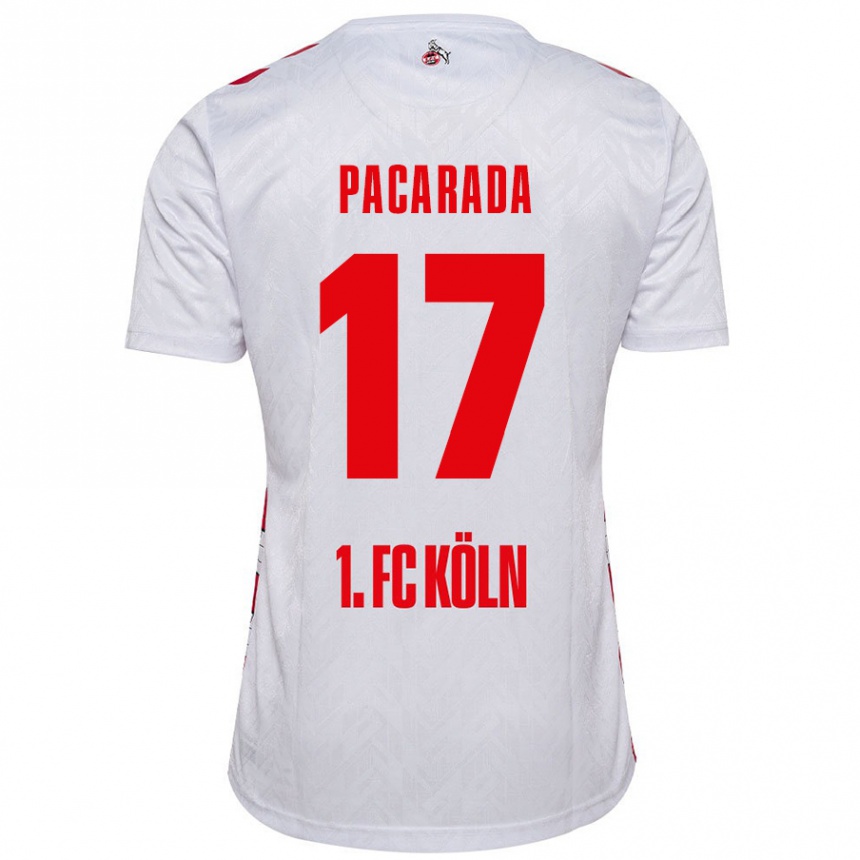 Vaikiškas Leart Paçarada #17 Balta Raudona Namų Marškinėliai 2024/25 T-Shirt