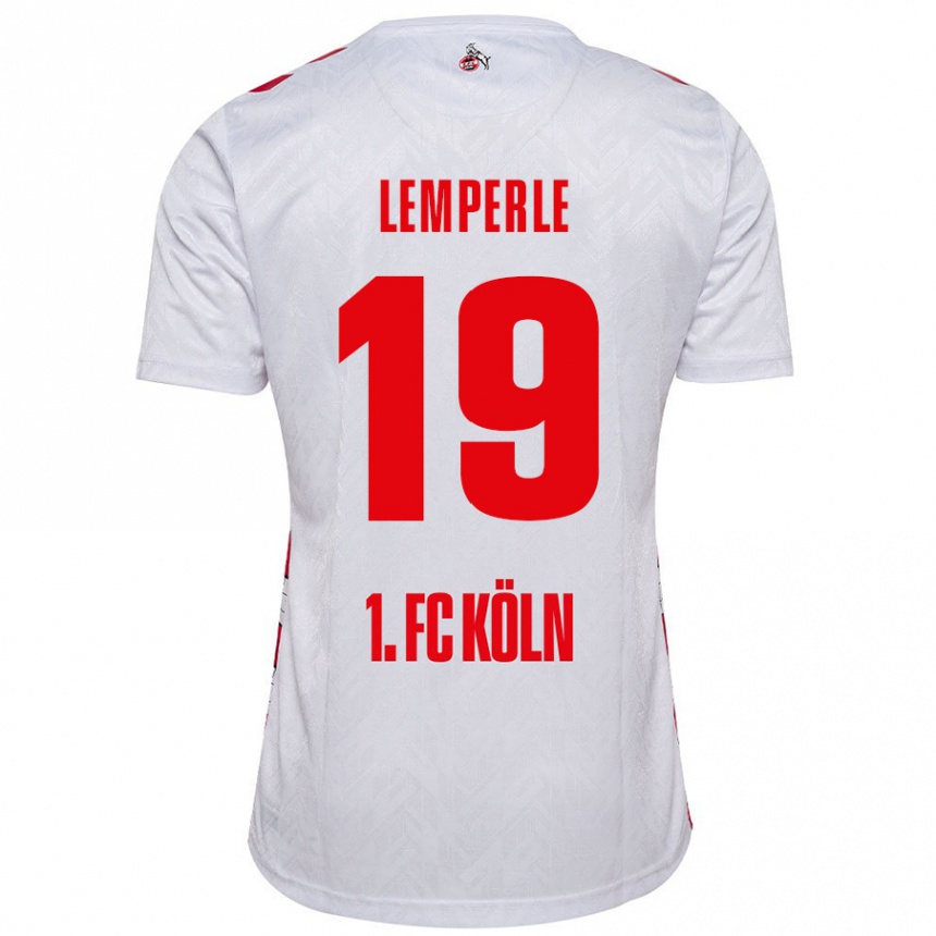 Vaikiškas Tim Lemperle #19 Balta Raudona Namų Marškinėliai 2024/25 T-Shirt