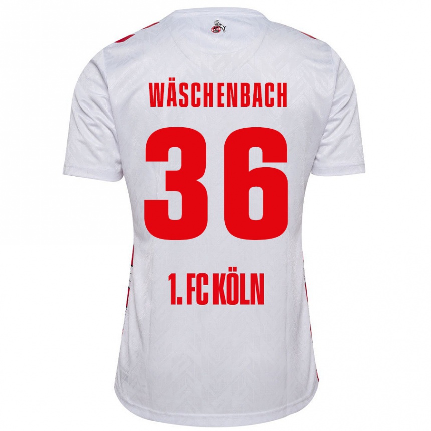 Vaikiškas Meiko Wäschenbach #36 Balta Raudona Namų Marškinėliai 2024/25 T-Shirt