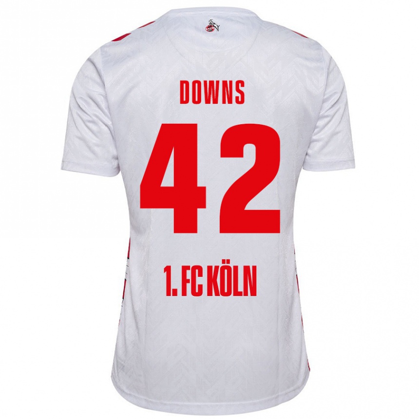 Vaikiškas Damion Downs #42 Balta Raudona Namų Marškinėliai 2024/25 T-Shirt