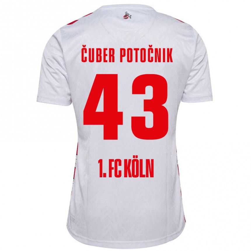 Vaikiškas Jaka Cuber Potocnik #43 Balta Raudona Namų Marškinėliai 2024/25 T-Shirt