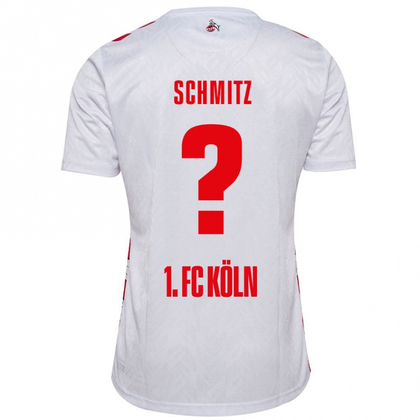 Vaikiškas Timo Schmitz #0 Balta Raudona Namų Marškinėliai 2024/25 T-Shirt