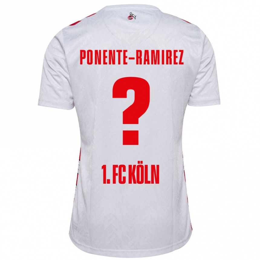 Vaikiškas Jason Ponente-Ramirez #0 Balta Raudona Namų Marškinėliai 2024/25 T-Shirt