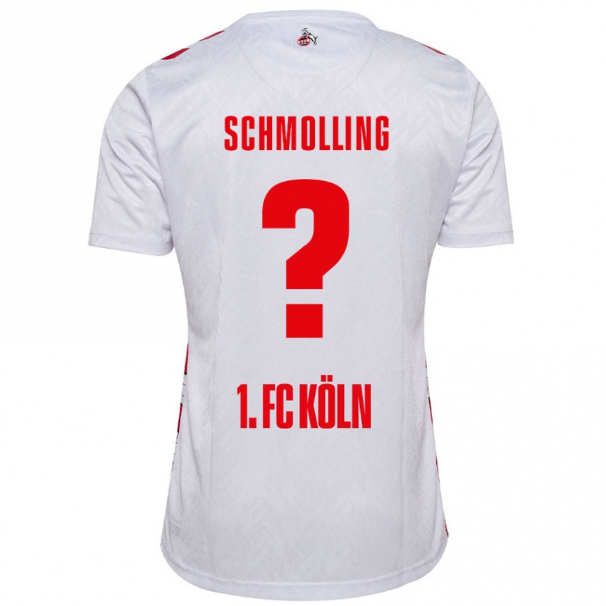 Vaikiškas Viktor Schmolling #0 Balta Raudona Namų Marškinėliai 2024/25 T-Shirt