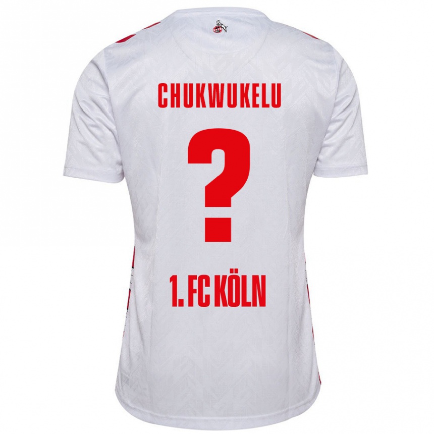 Vaikiškas Chinedu Chukwukelu #0 Balta Raudona Namų Marškinėliai 2024/25 T-Shirt