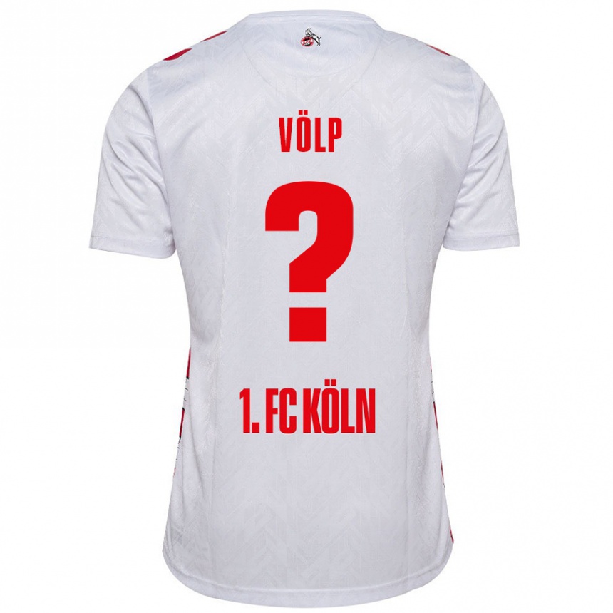 Vaikiškas Lennard Völp #0 Balta Raudona Namų Marškinėliai 2024/25 T-Shirt