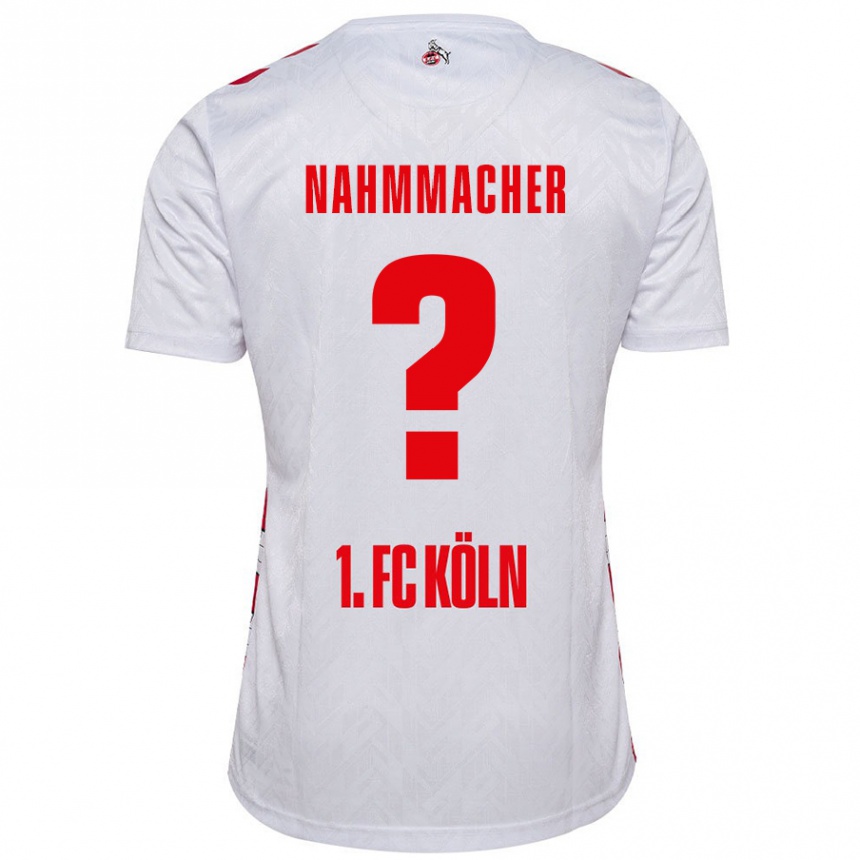 Vaikiškas Emil Nahmmacher #0 Balta Raudona Namų Marškinėliai 2024/25 T-Shirt