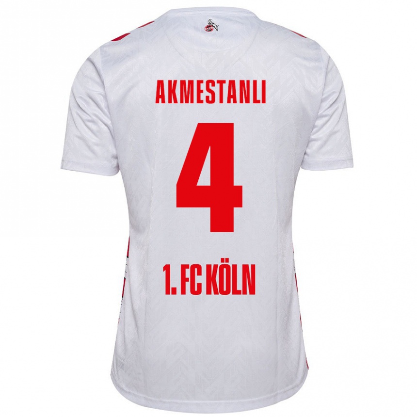 Vaikiškas Teoman Akmestanli #4 Balta Raudona Namų Marškinėliai 2024/25 T-Shirt