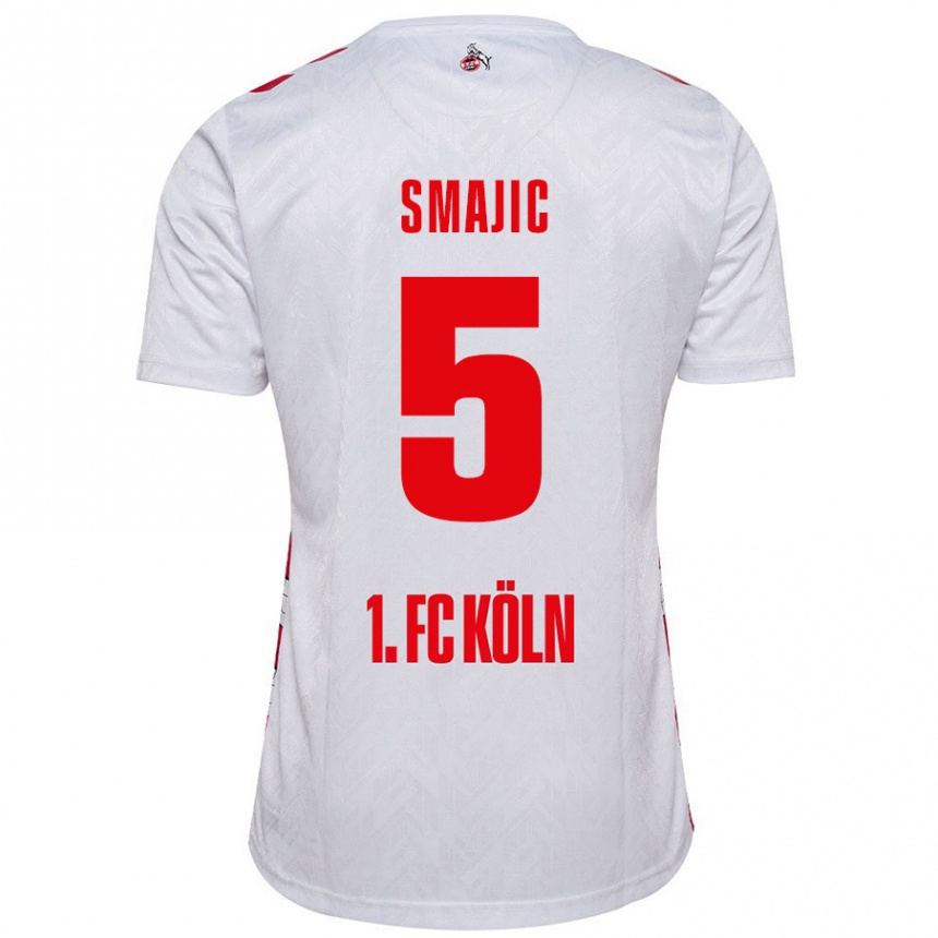 Vaikiškas Rijad Smajic #5 Balta Raudona Namų Marškinėliai 2024/25 T-Shirt